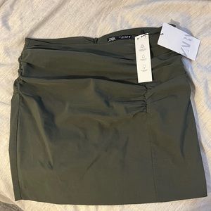 Zara gathered mini skirt